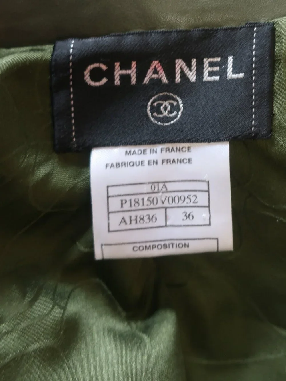 Womens Chanel Green Leather Belted Coat 36 EU/US 4 - Picture 12 of 16